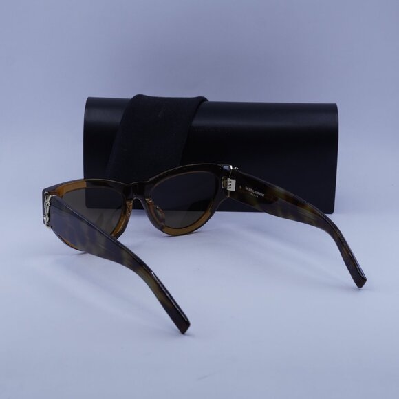 Saint Laurent SL M94/F 008 Cat Eye Sunglasses - Transparent Brown/Havana - Picture 6 of 12